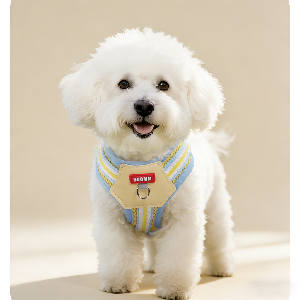 Colorblock Dog Harness, Breathable Mesh with Leash_CWMM12440