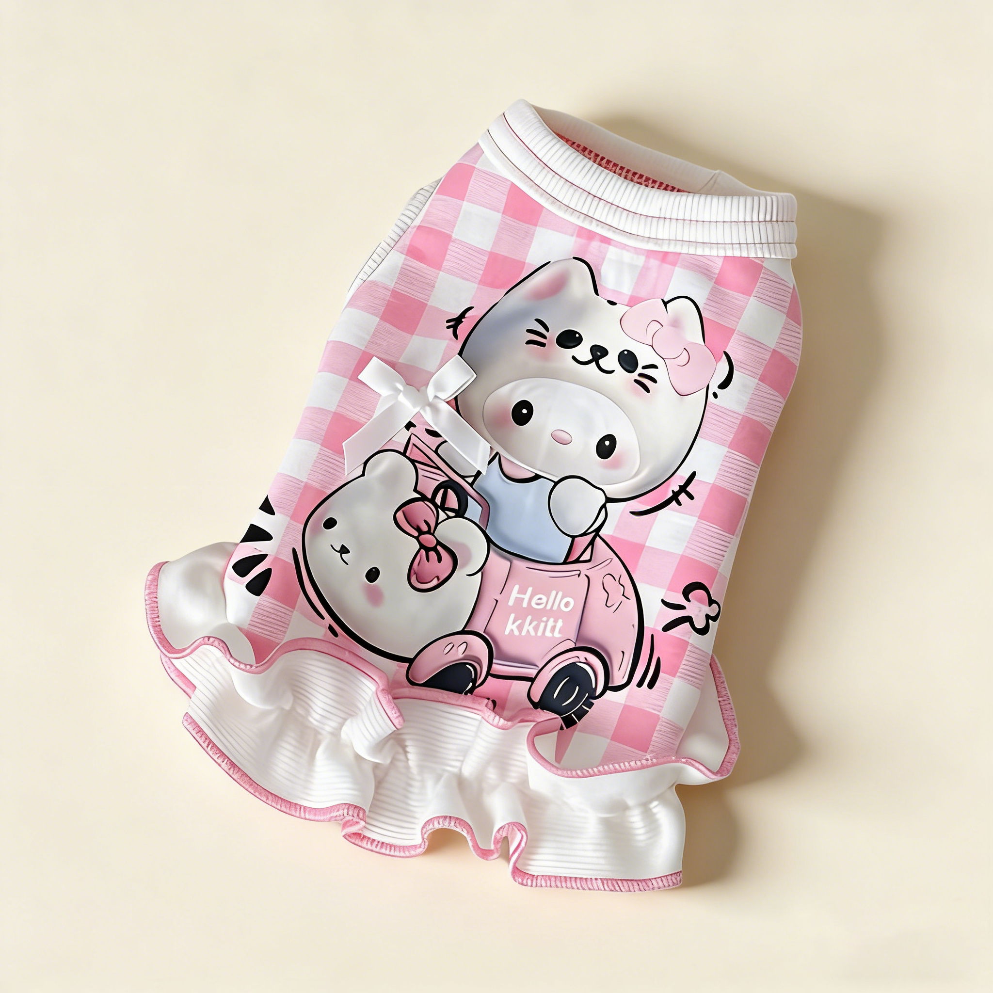 Small Dog Fleece Dress with Leash Ring_CWMM12204