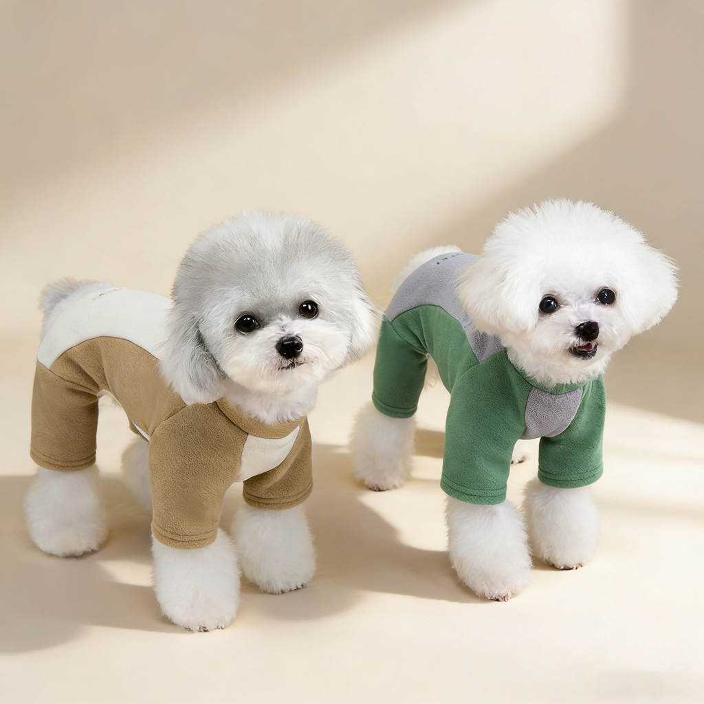 Cozy Fleece Dog Jumpsuit for Small Dogs_CWMM12232