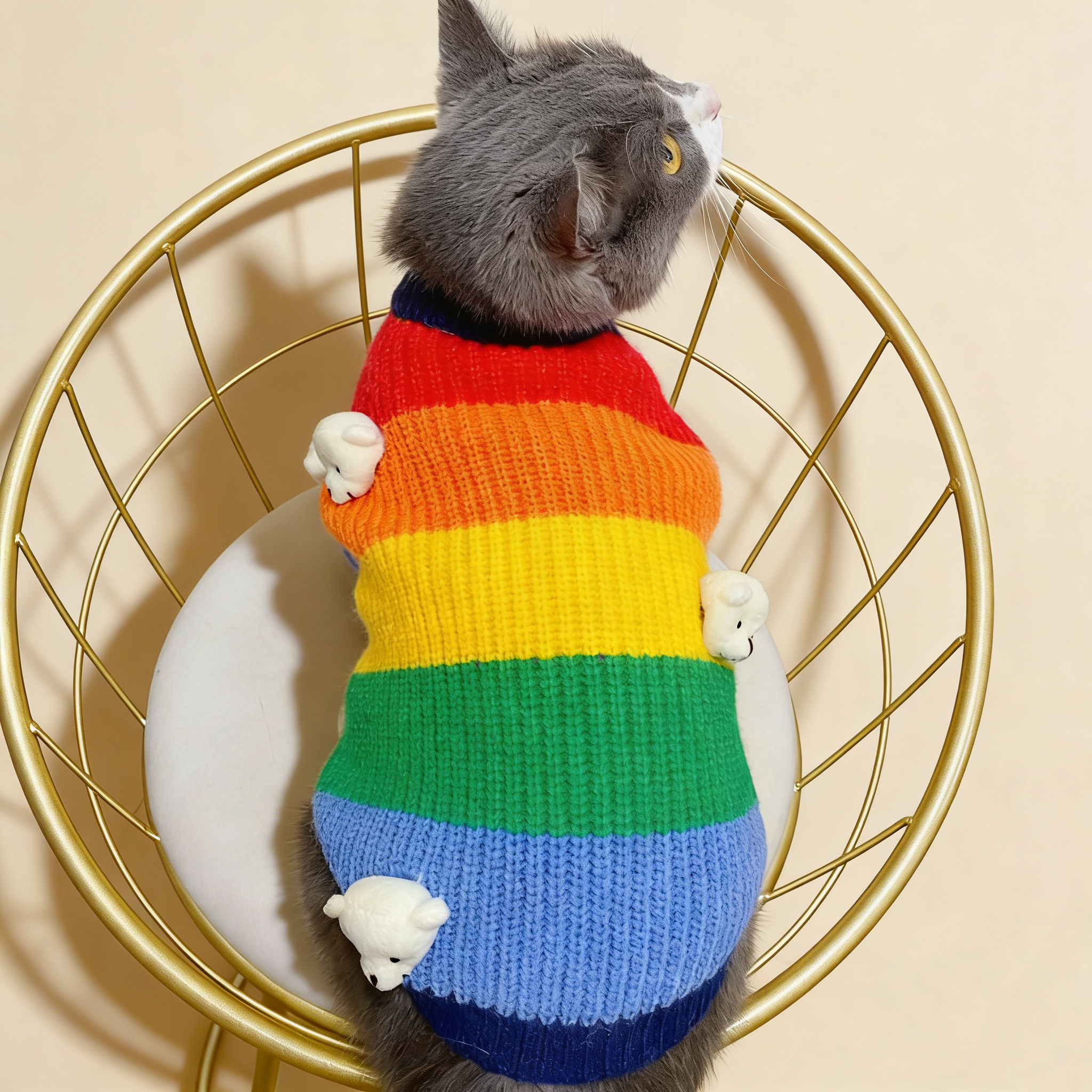 Colorful Knit Dog Cat Sweater for Winter_CWMM12307