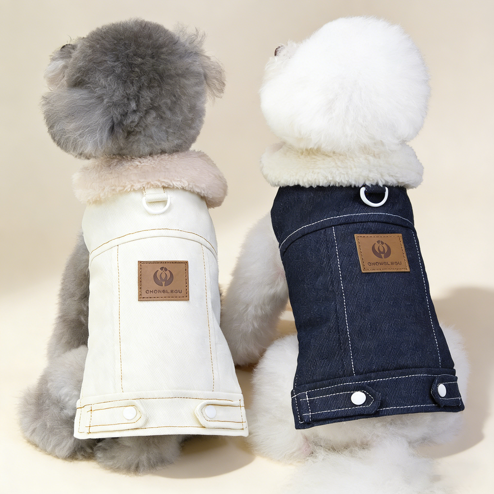 Winter Sherpa Dog Vest with Leash Ring_CWMM12233