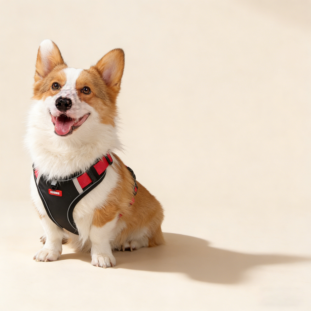 Dog Harness and Leash Set with Tracker Holder_CWMM12486