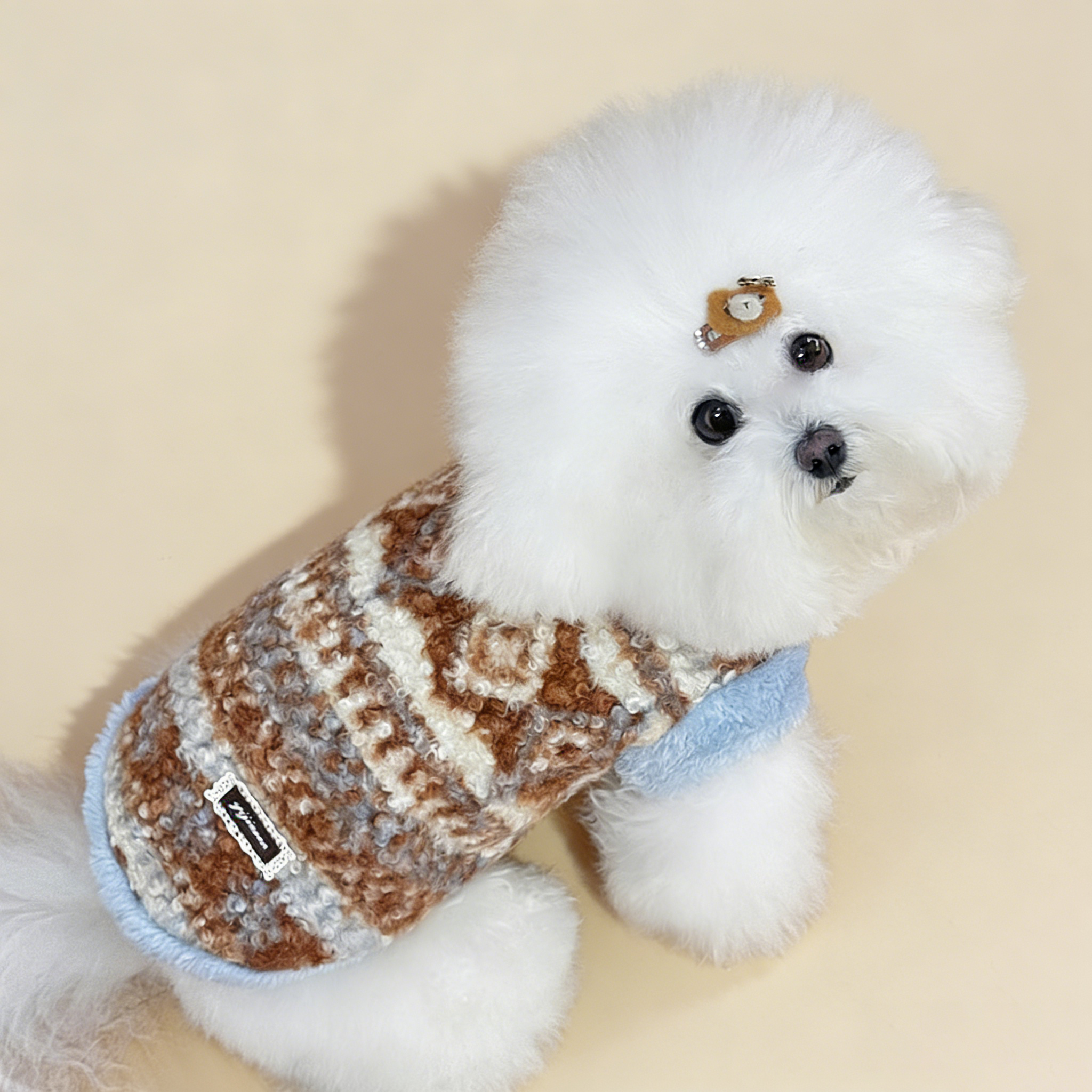 Warm Turtleneck Dog Vest Teddy Bichon Cat_CWMM12276