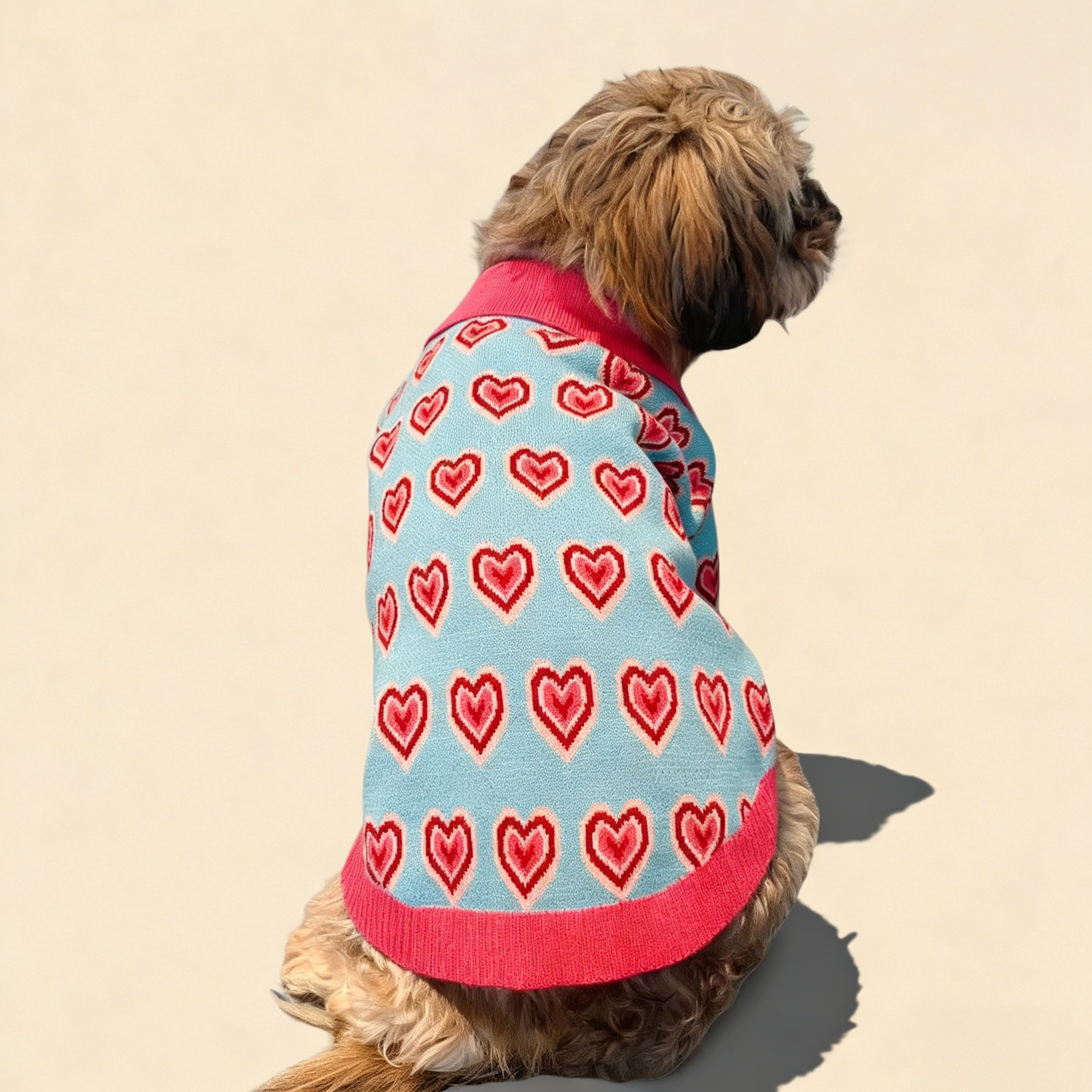 Fashion Heart Collar Dog Cat Sweater_CWMM12352