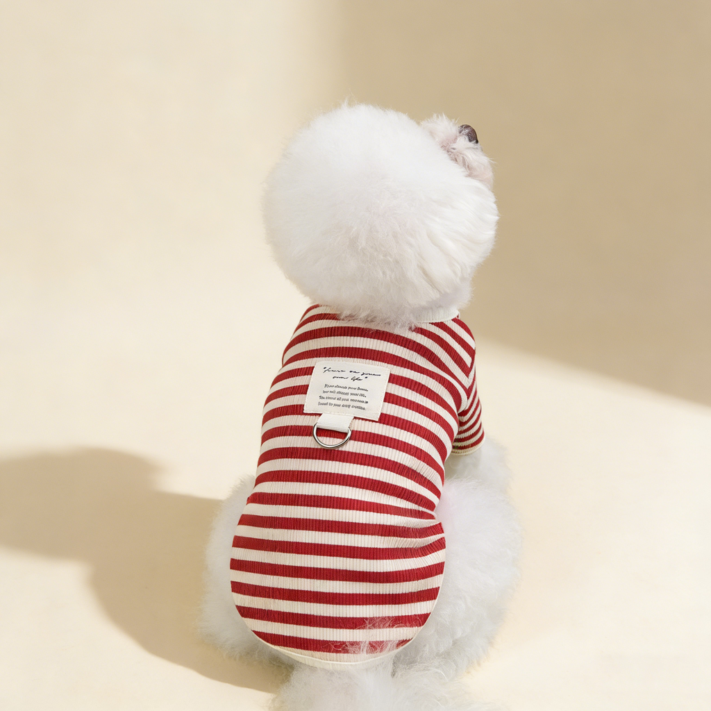 Striped Dog Cat T-Shirt Winter Small Dogs_CWMM12251