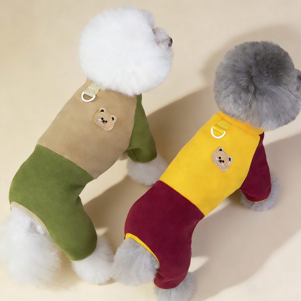 Plush Fleece Dog Jumpsuit Winter Small Dogs_CWMM12255