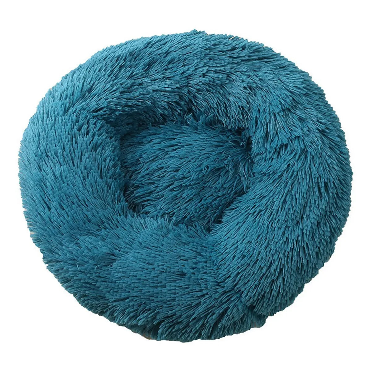 Fluffy Donut Cat Bed – Plush & Cozy Pet Cushion_CWMM5279