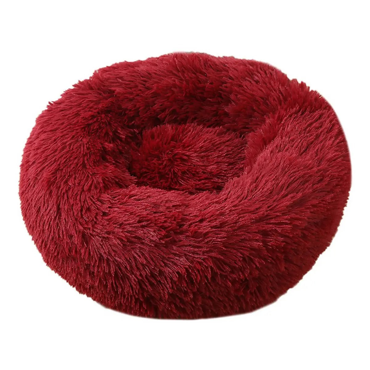 Fluffy Donut Cat Bed – Plush & Cozy Pet Cushion_CWMM5279