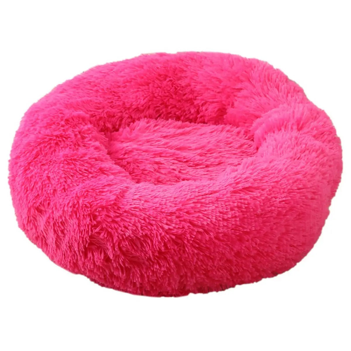 Fluffy Donut Cat Bed – Plush & Cozy Pet Cushion_CWMM5279