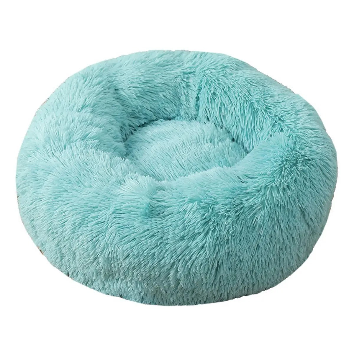 Fluffy Donut Cat Bed – Plush & Cozy Pet Cushion_CWMM5279