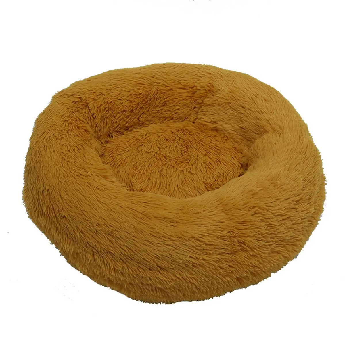 Fluffy Donut Cat Bed – Plush & Cozy Pet Cushion_CWMM5279