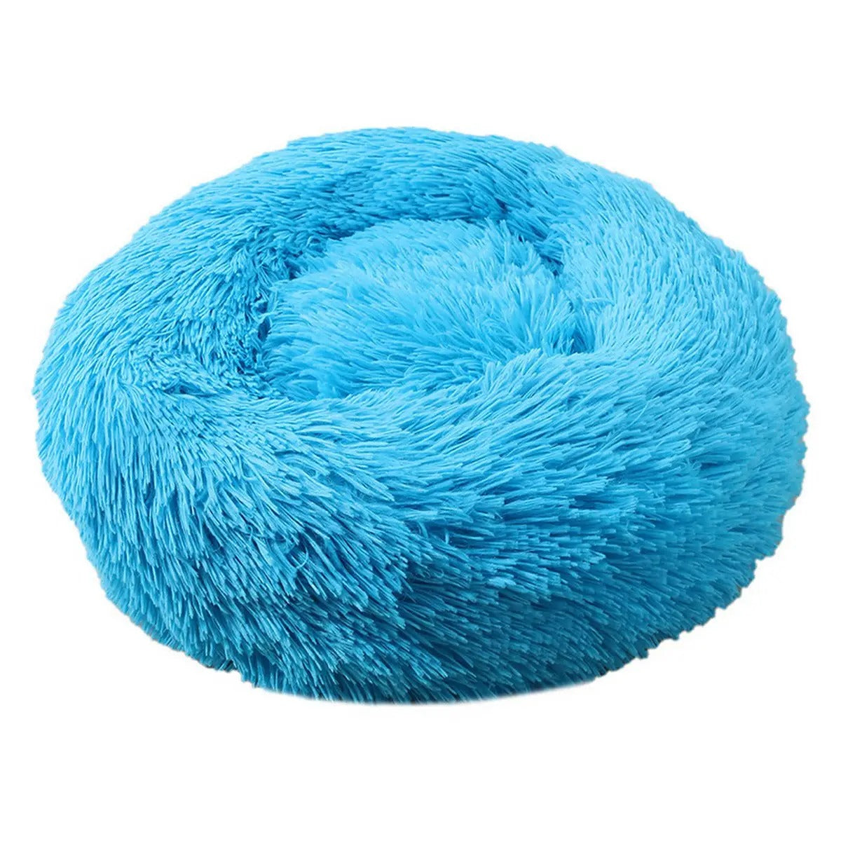 Fluffy Donut Cat Bed – Plush & Cozy Pet Cushion_CWMM5279