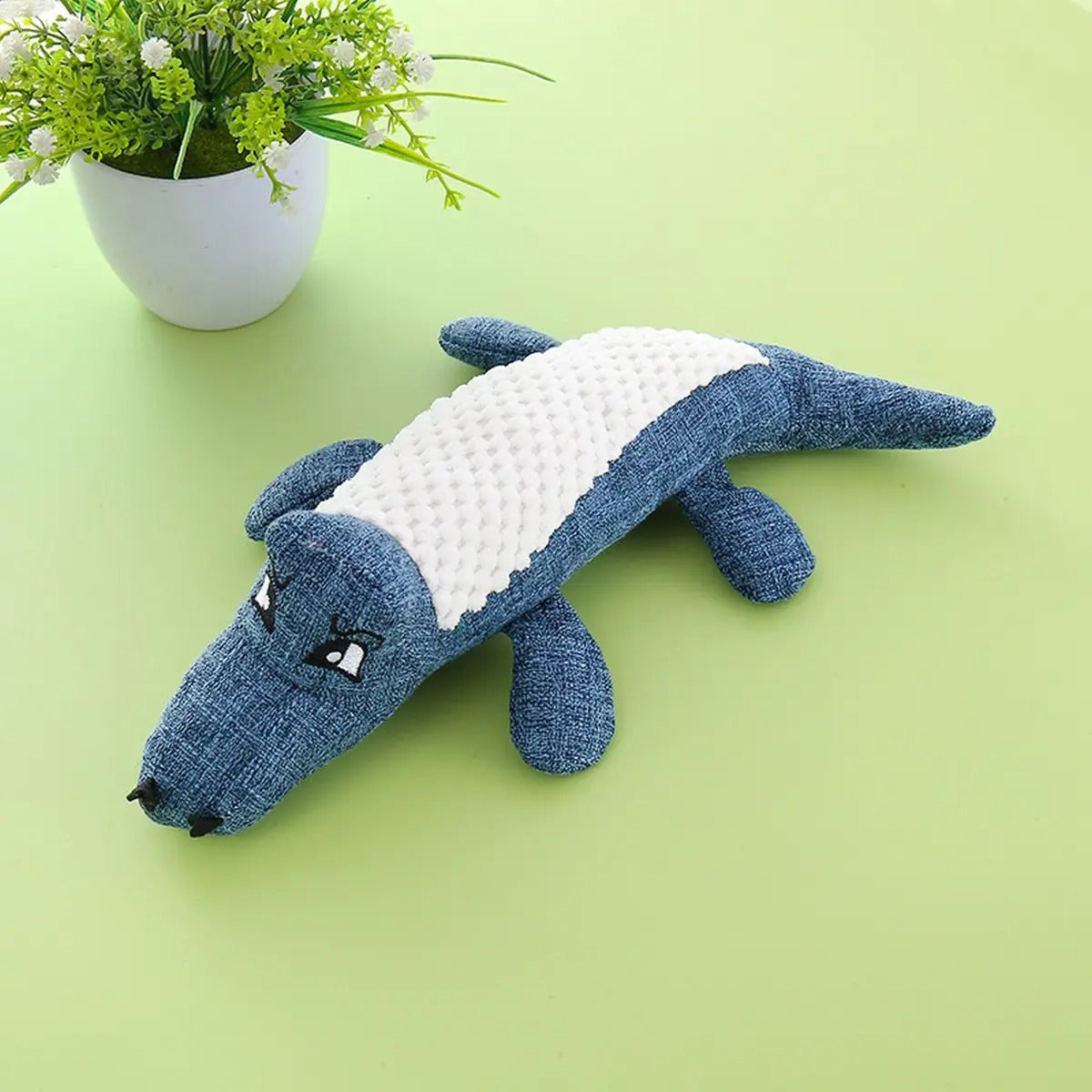 Linen Croc Chew Toy, Durable Fun for Dogs_CWMM5465