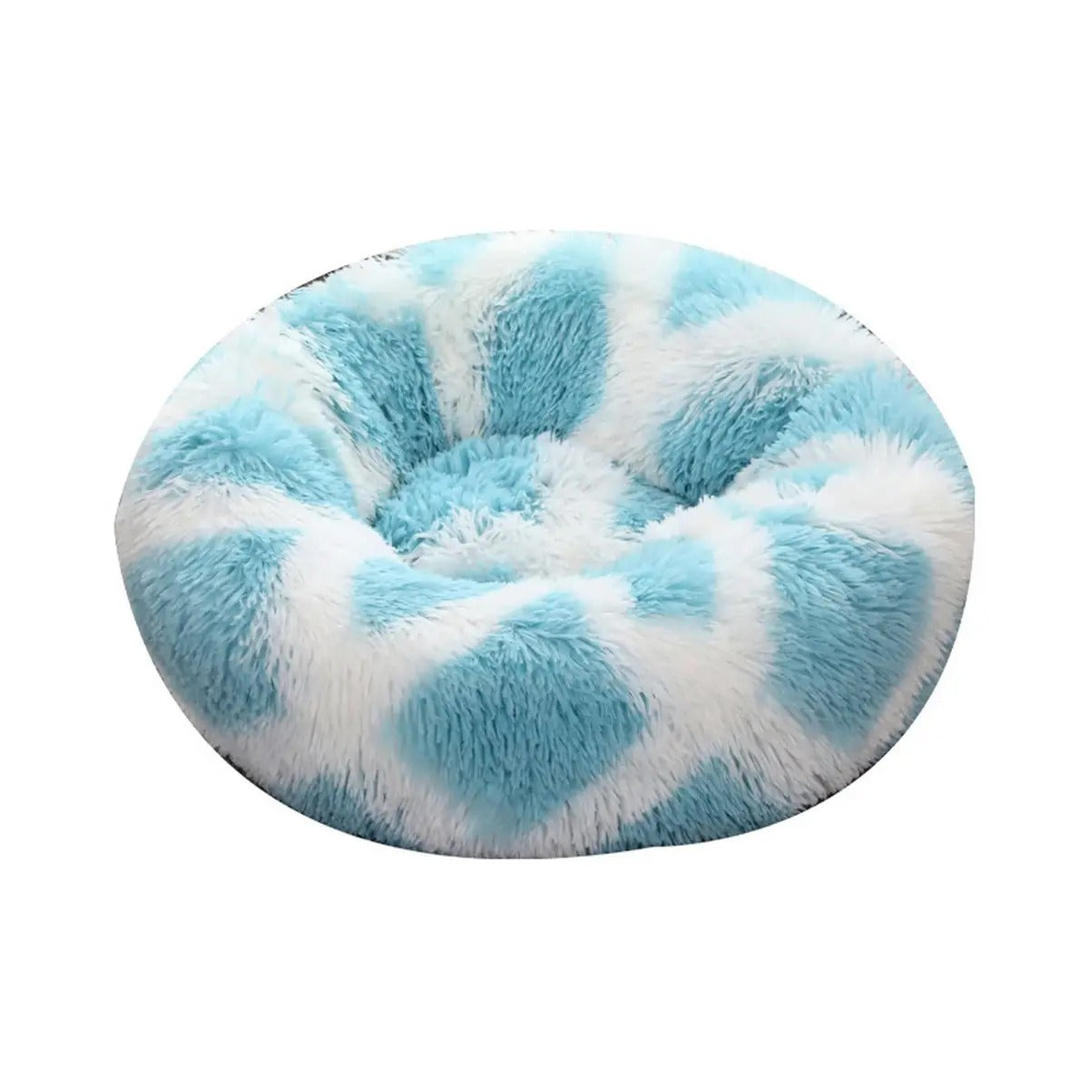 Fluffy Donut Cat Bed – Plush & Cozy Pet Cushion_CWMM5279