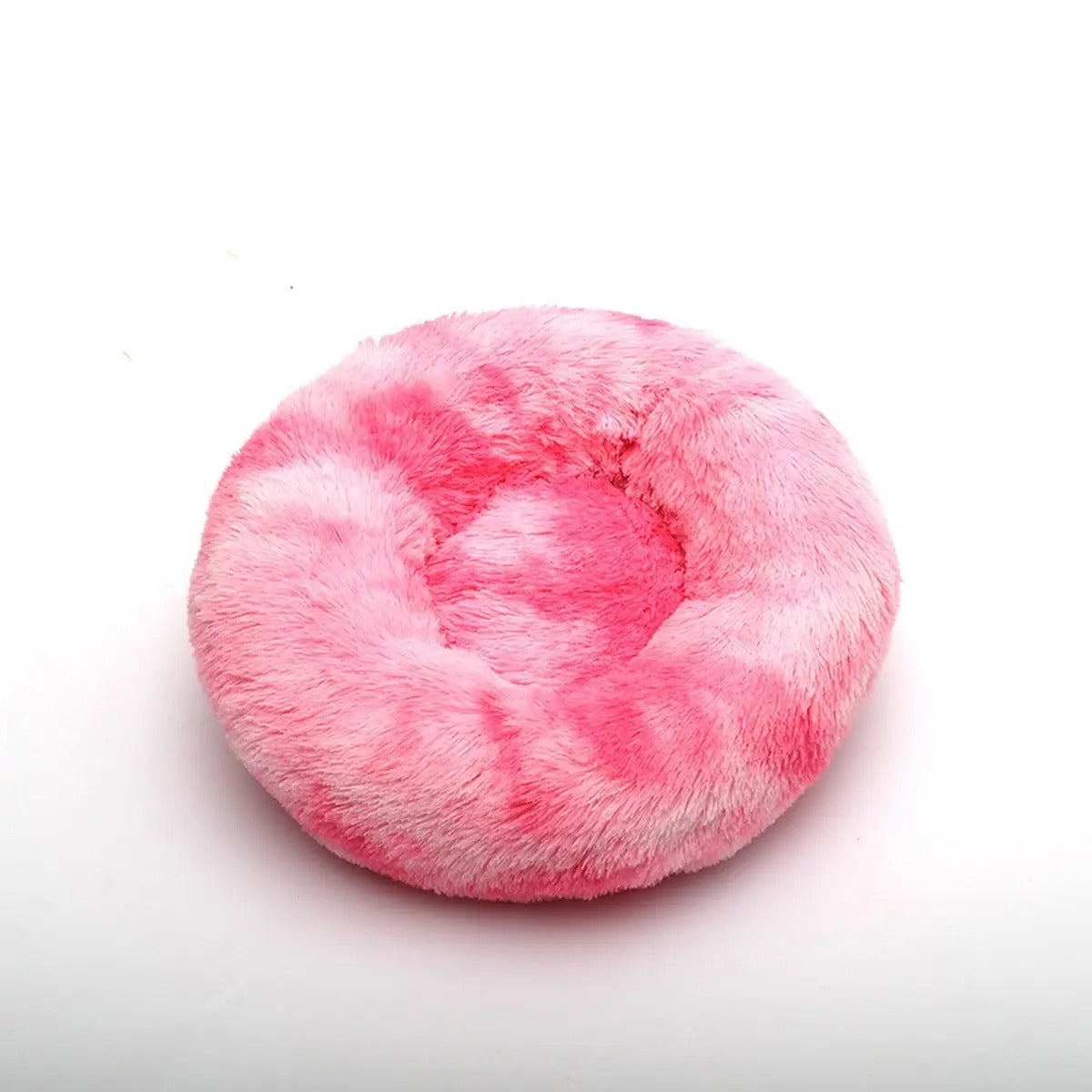 Fluffy Donut Cat Bed – Plush & Cozy Pet Cushion_CWMM5279