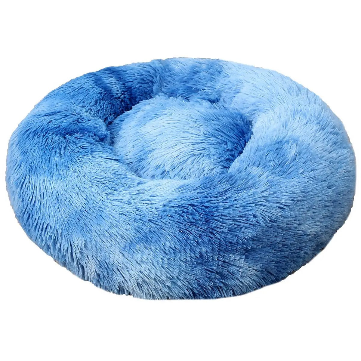 Fluffy Donut Cat Bed – Plush & Cozy Pet Cushion_CWMM5279