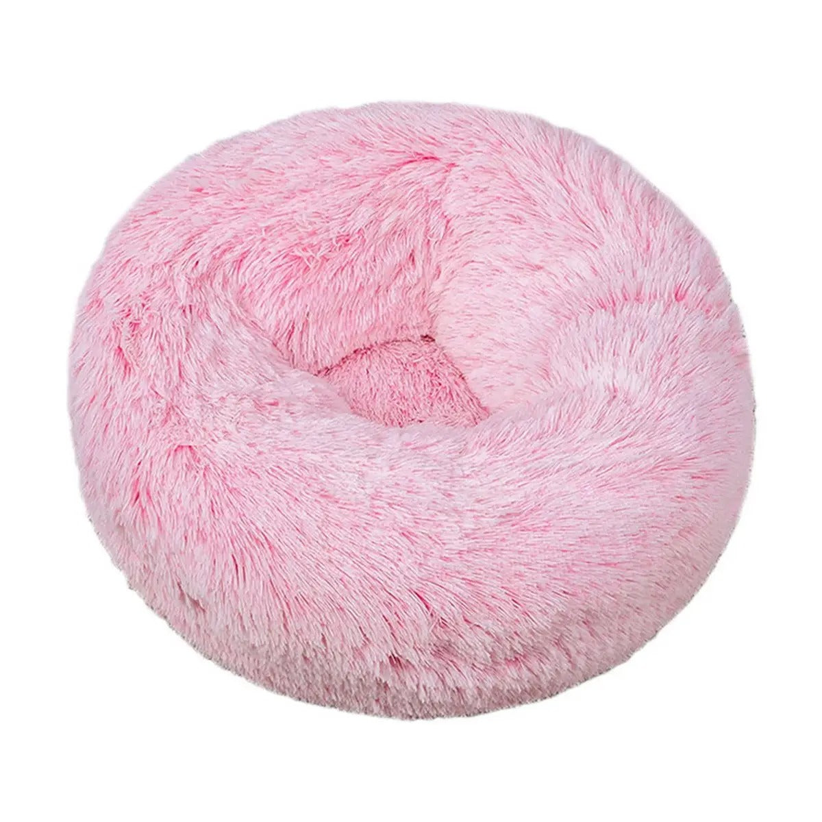 Fluffy Donut Cat Bed – Plush & Cozy Pet Cushion_CWMM5279