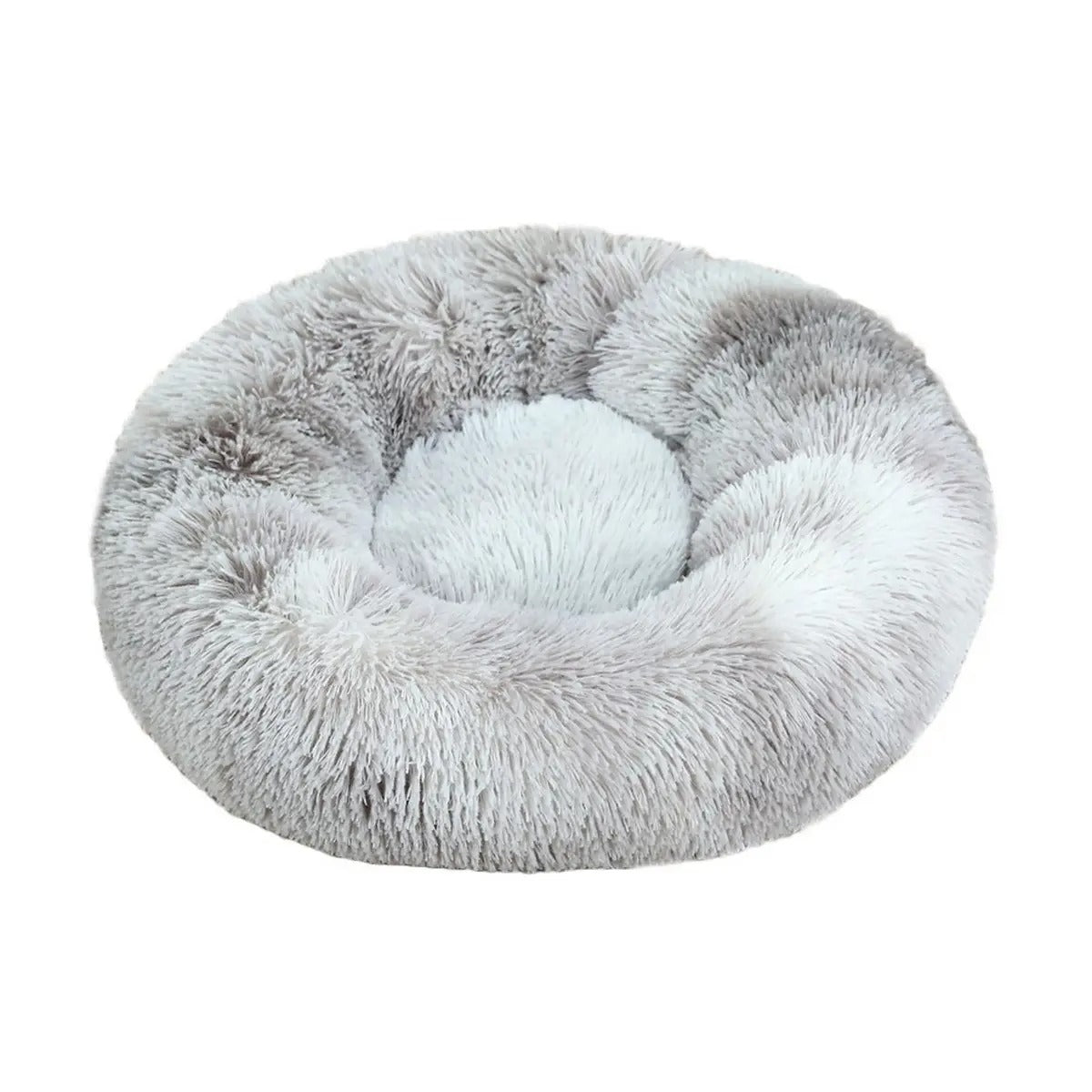Fluffy Donut Cat Bed – Plush & Cozy Pet Cushion_CWMM5279