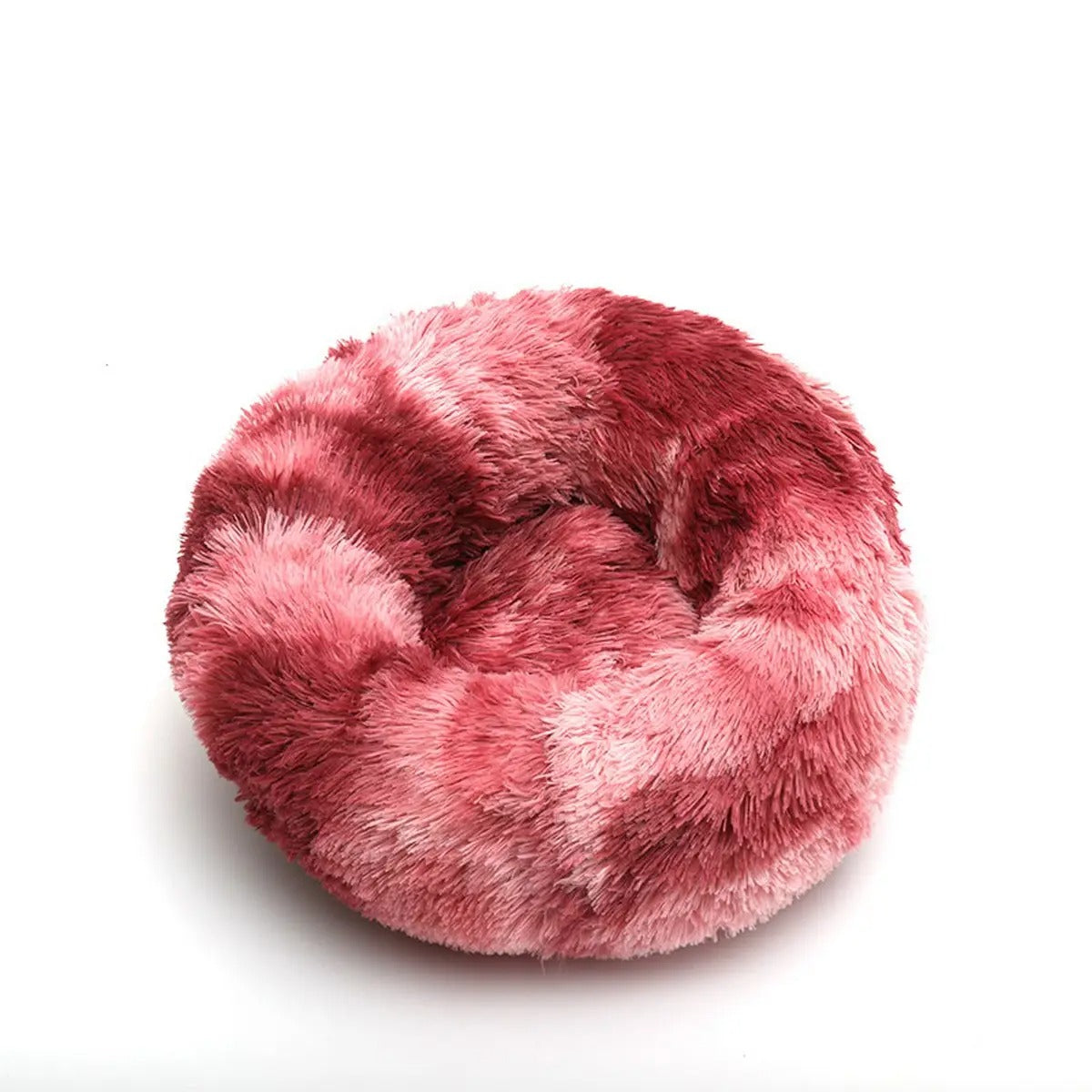 Fluffy Donut Cat Bed – Plush & Cozy Pet Cushion_CWMM5279