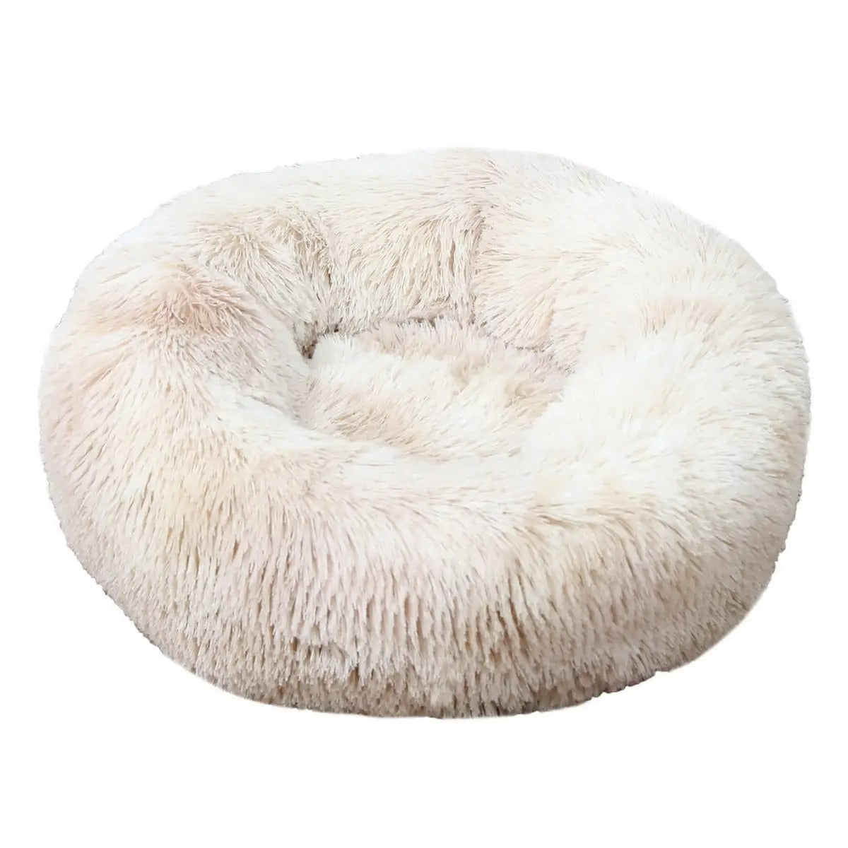 Fluffy Donut Cat Bed – Plush & Cozy Pet Cushion_CWMM5279