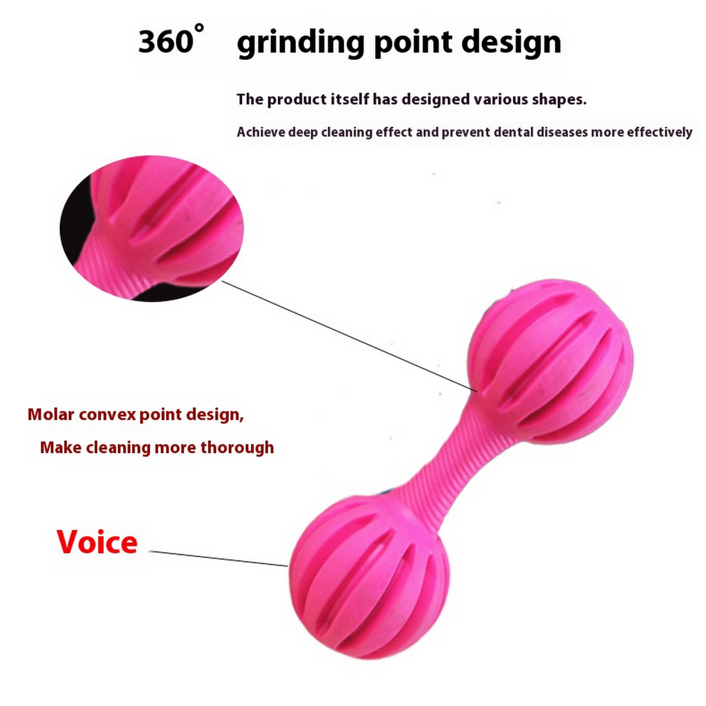 Line Shaped TPR Dog Toy Barbell for Teeth Care_CWMM7242