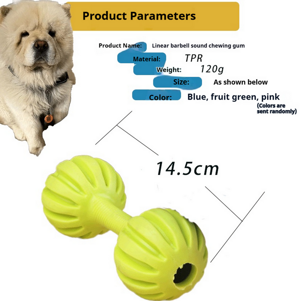 Line Shaped TPR Dog Toy Barbell for Teeth Care_CWMM7242