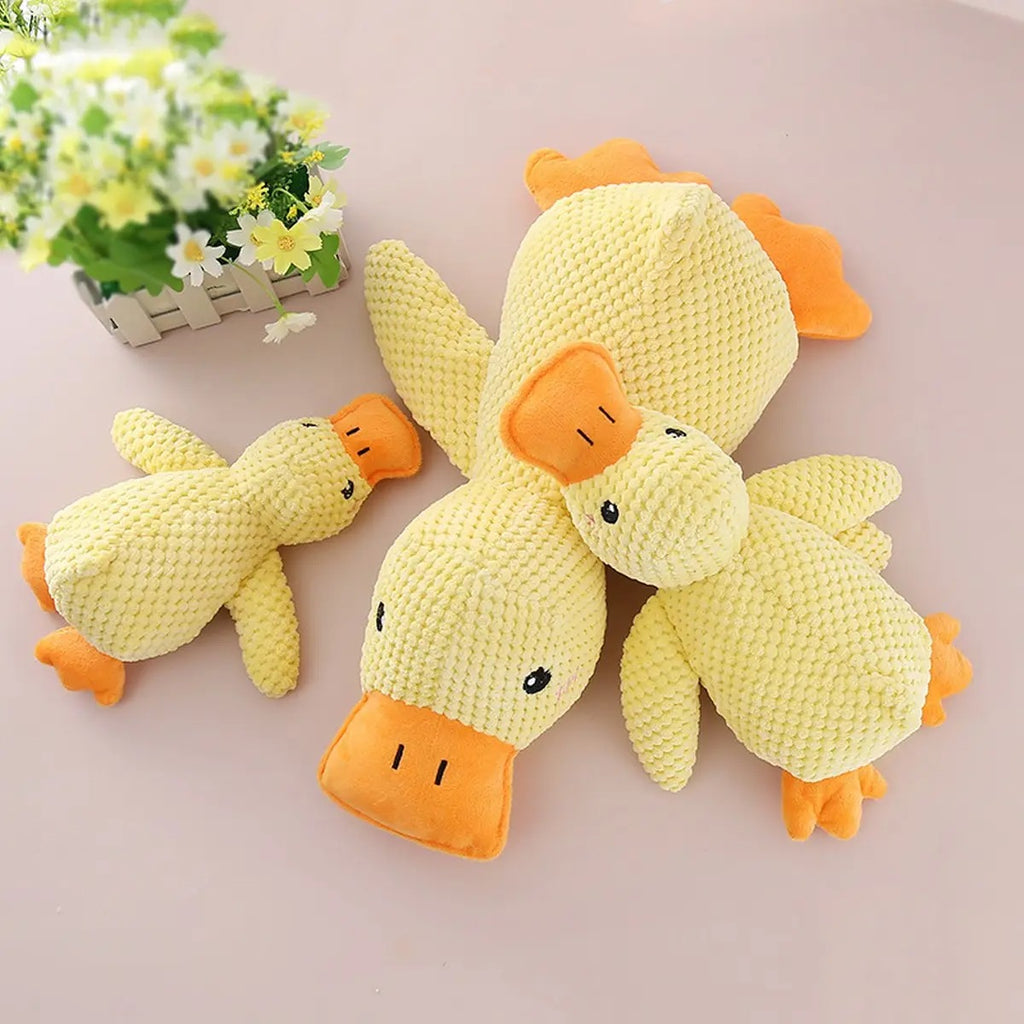 Hot Plush Squeaky Quack Duck Dog Toy_CWMM5393