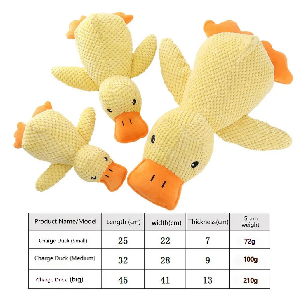 Hot Plush Squeaky Quack Duck Dog Toy_CWMM5393
