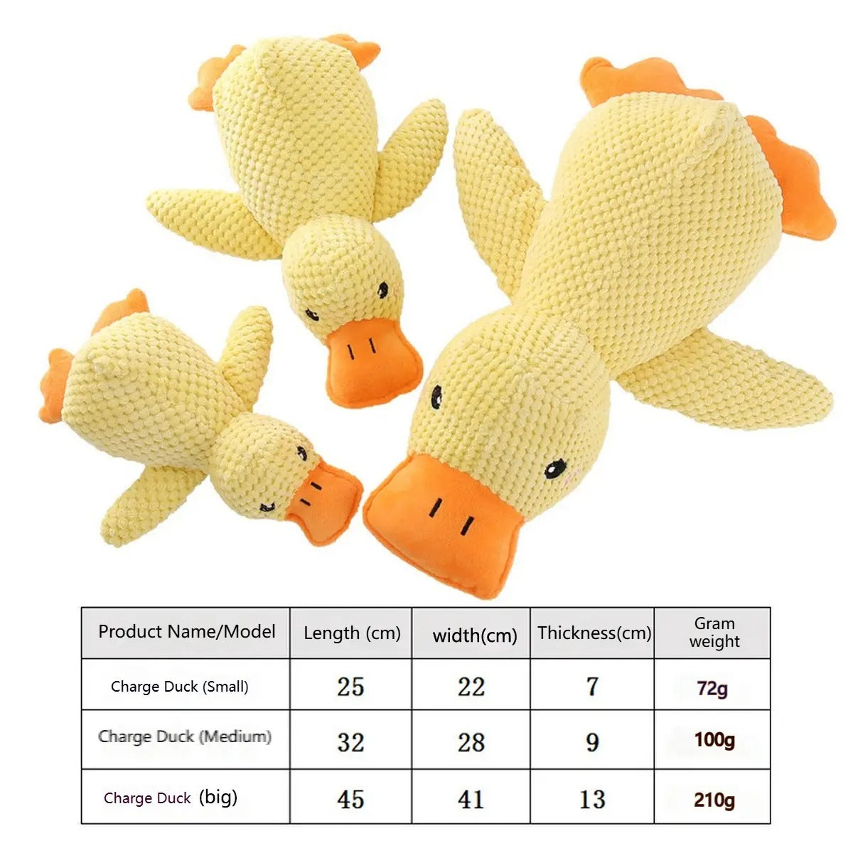 Hot Plush Squeaky Quack Duck Dog Toy_CWMM5393