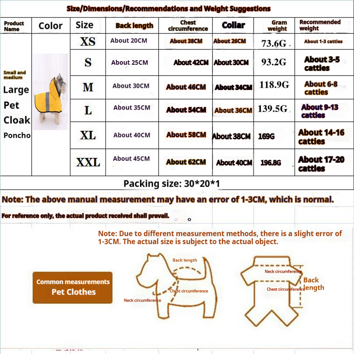 Large Dog Raincoat – Waterproof with Reflective_CWMM7311