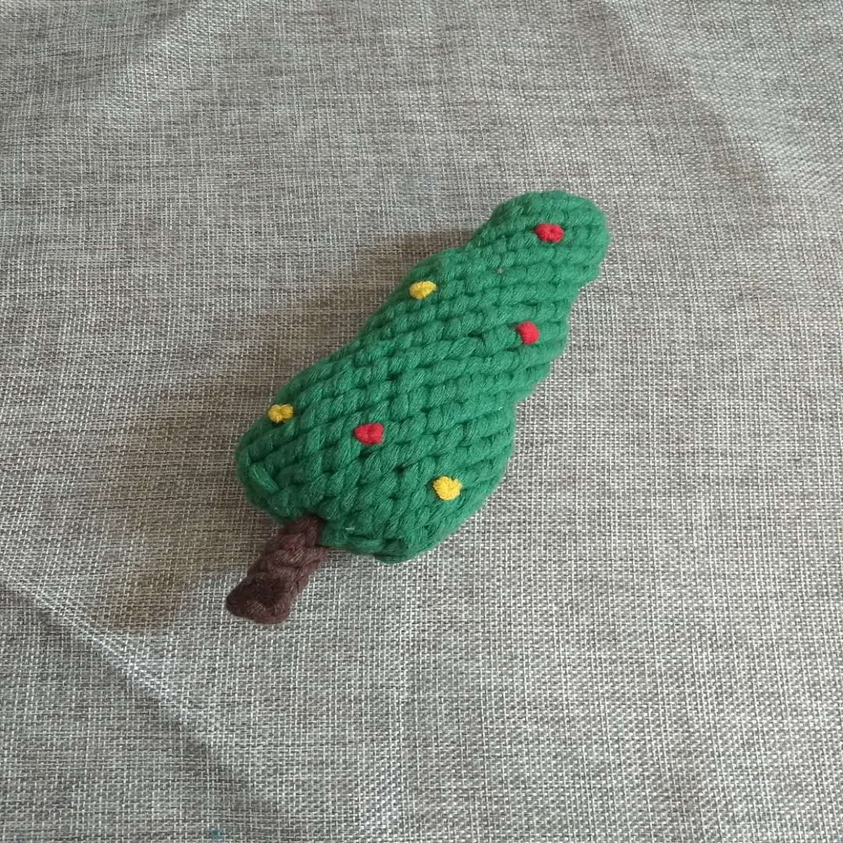 Handmade Dog Chew Toy – Xmas Tree Rope Design_CWMM8061