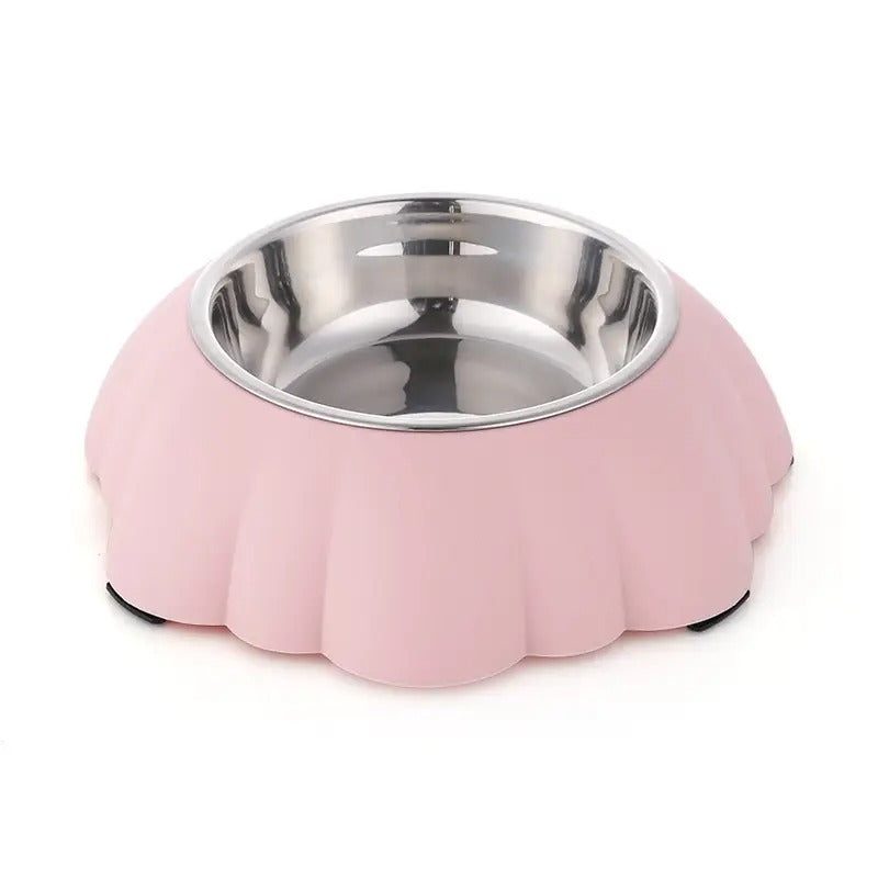 Large Flower-Shaped Pet Dog Cat Bowl_CWMM5235