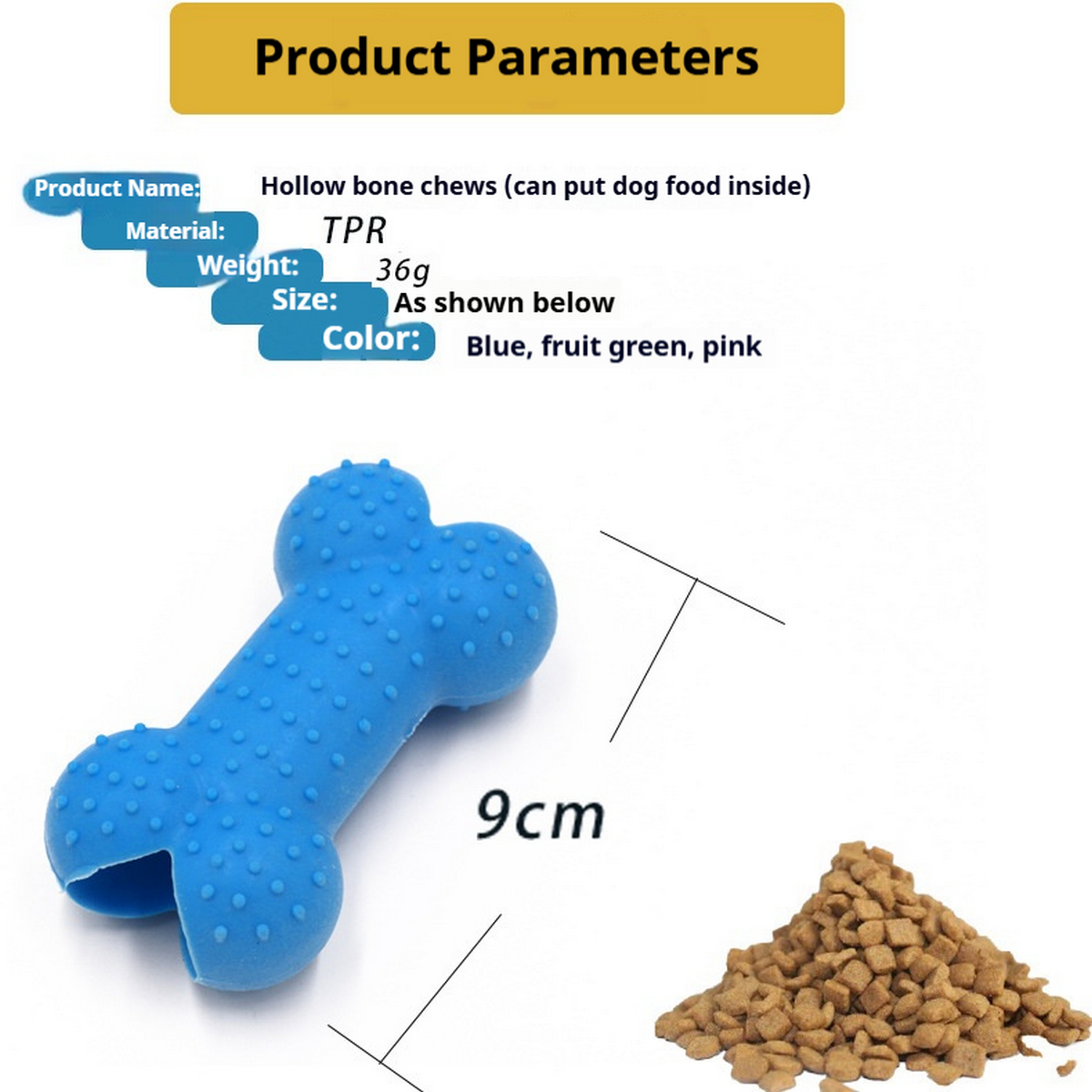 Hollow Bone Dog Toy - Durable Chew for Puppies_CWMM7193