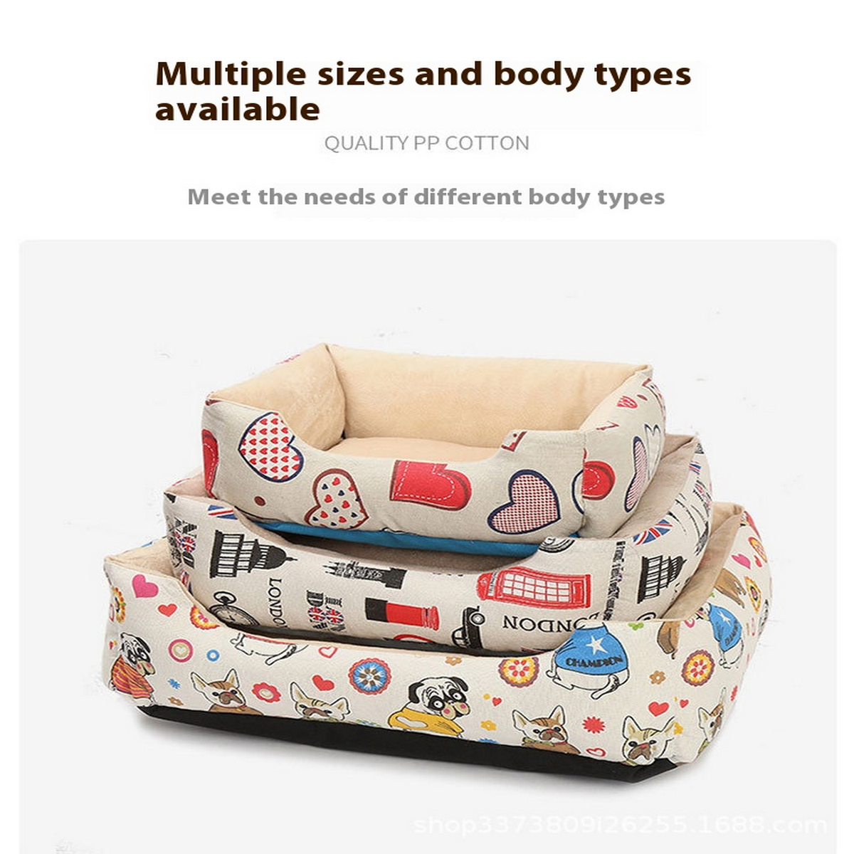 Four-Season Dog Bed – Corduroy & Removable Cover_CWMM7944