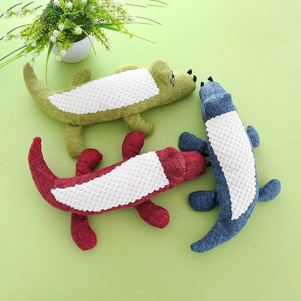 Linen Croc Chew Toy, Durable Fun for Dogs_CWMM5465