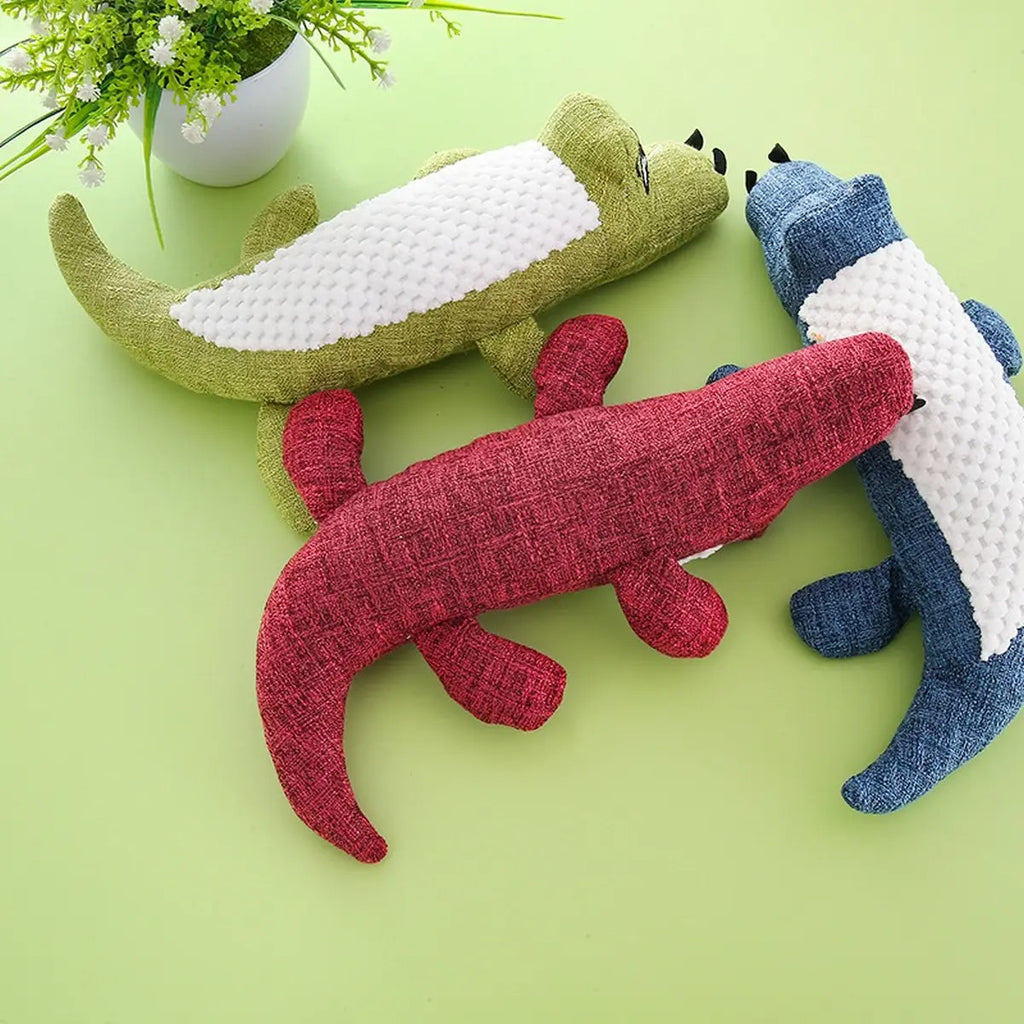 Linen Croc Chew Toy, Durable Fun for Dogs_CWMM5465