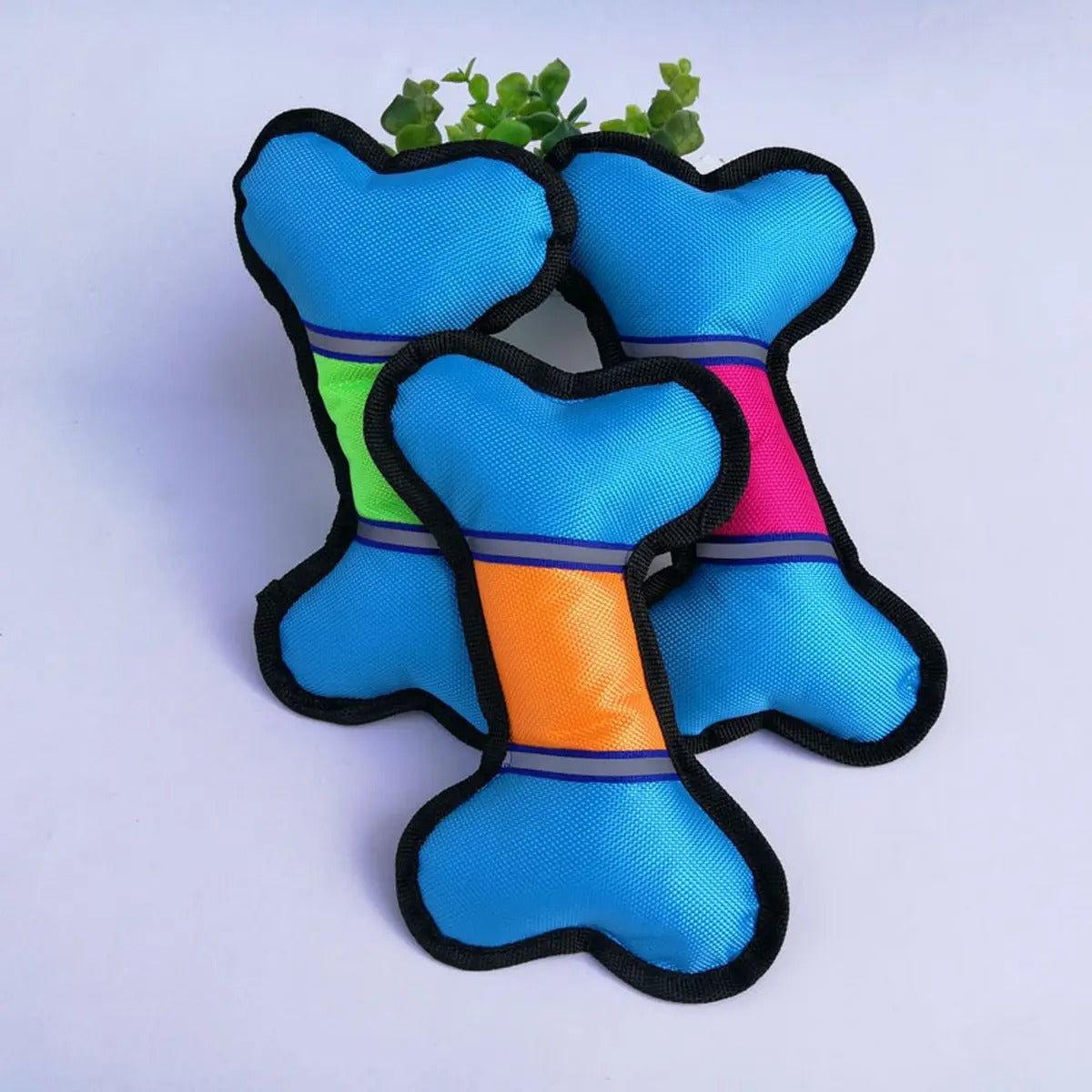Oxford Cloth Bone Dog Toy-Reflective Strip_CWMM5505
