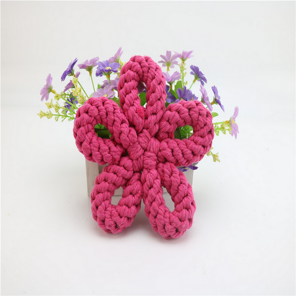 Five Rings Rope Dog Toy – Handmade Chew Toy_CWMM8039