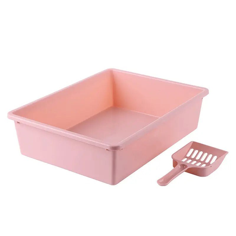 Large Semi-Closed Cat Litter Box,Deodorizer&Scoop_CWMM5245