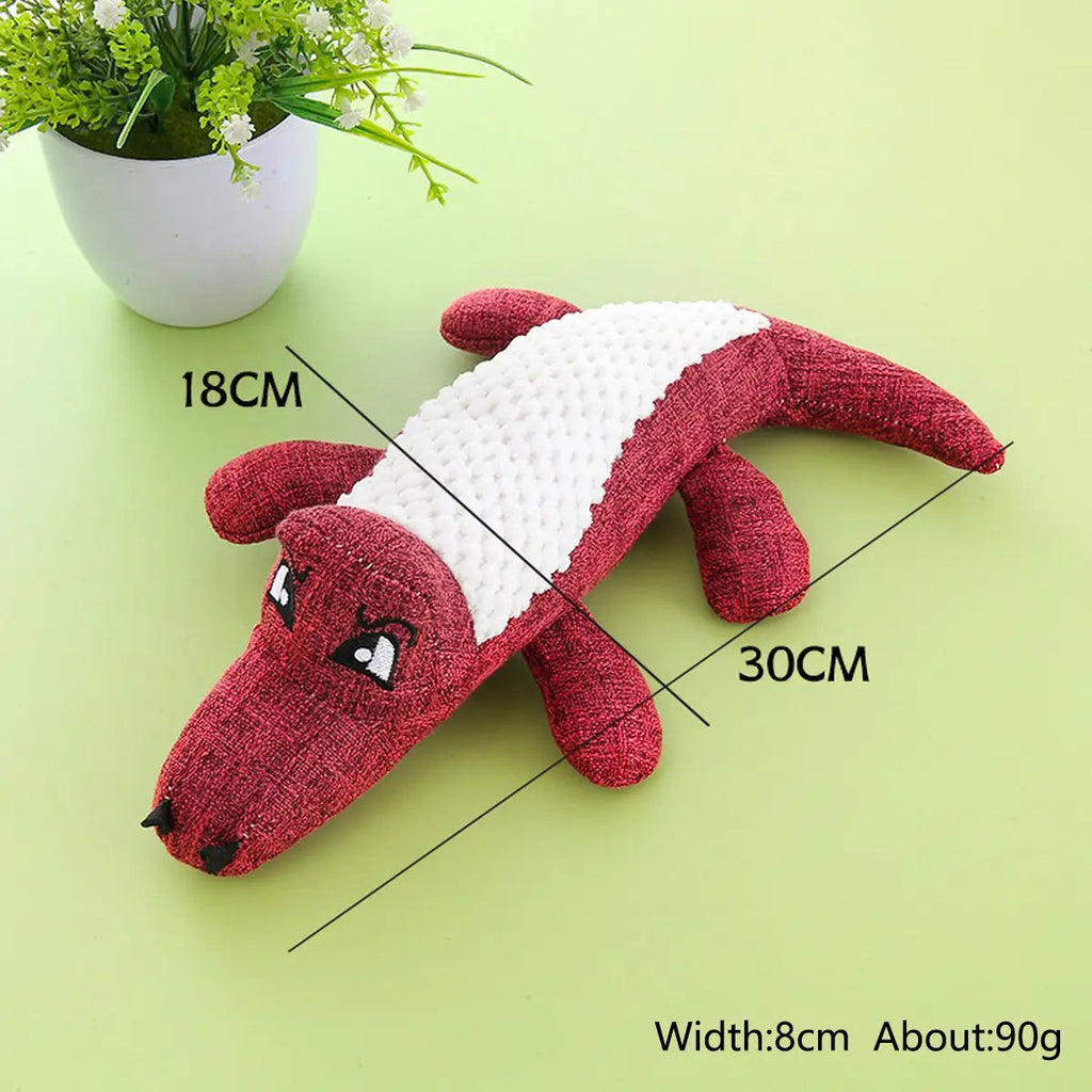 Linen Croc Chew Toy, Durable Fun for Dogs_CWMM5465