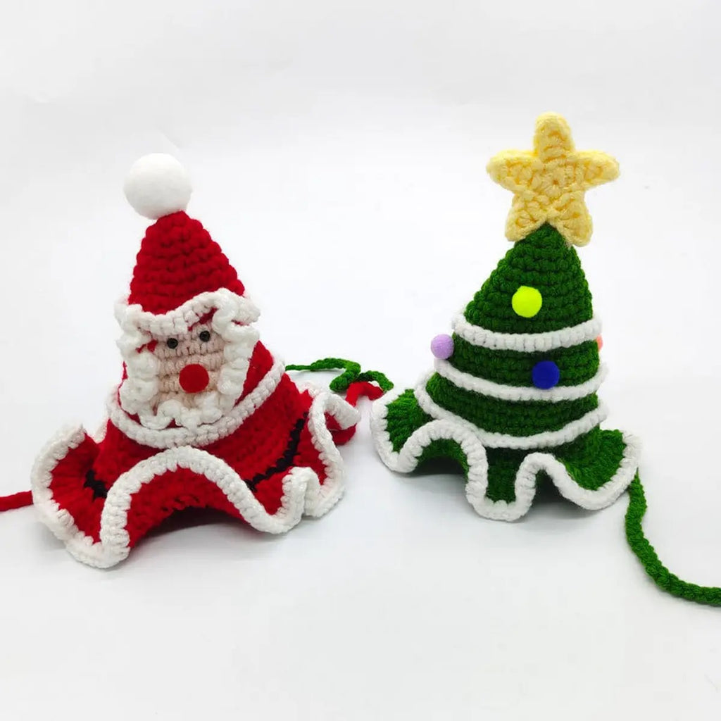 Handmade Christmas Knit Hat for Cats & Dogs_CWAH3708