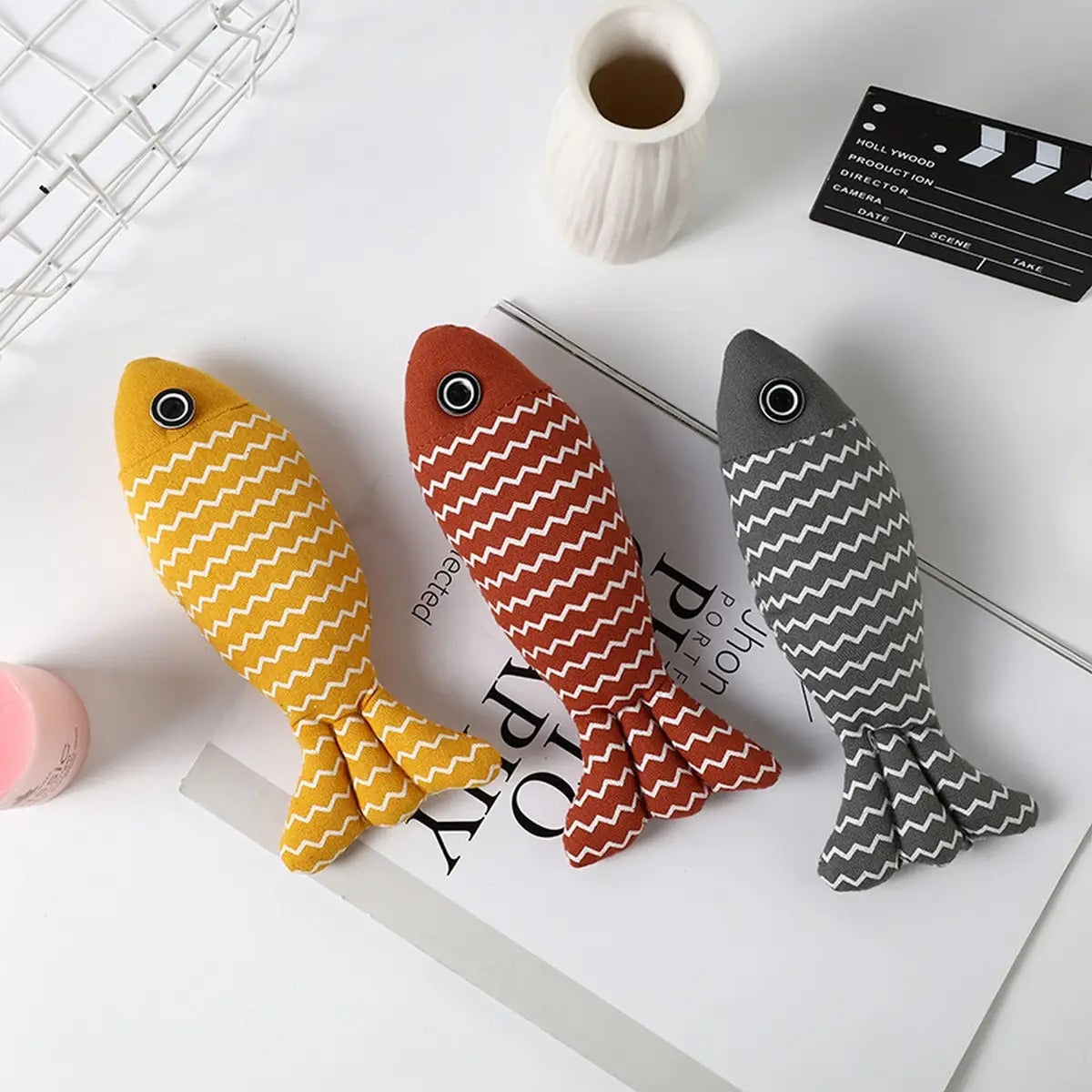 Linen Catnip Fish Toy, Kitten Toy - Safe and Durable_CWMM547
