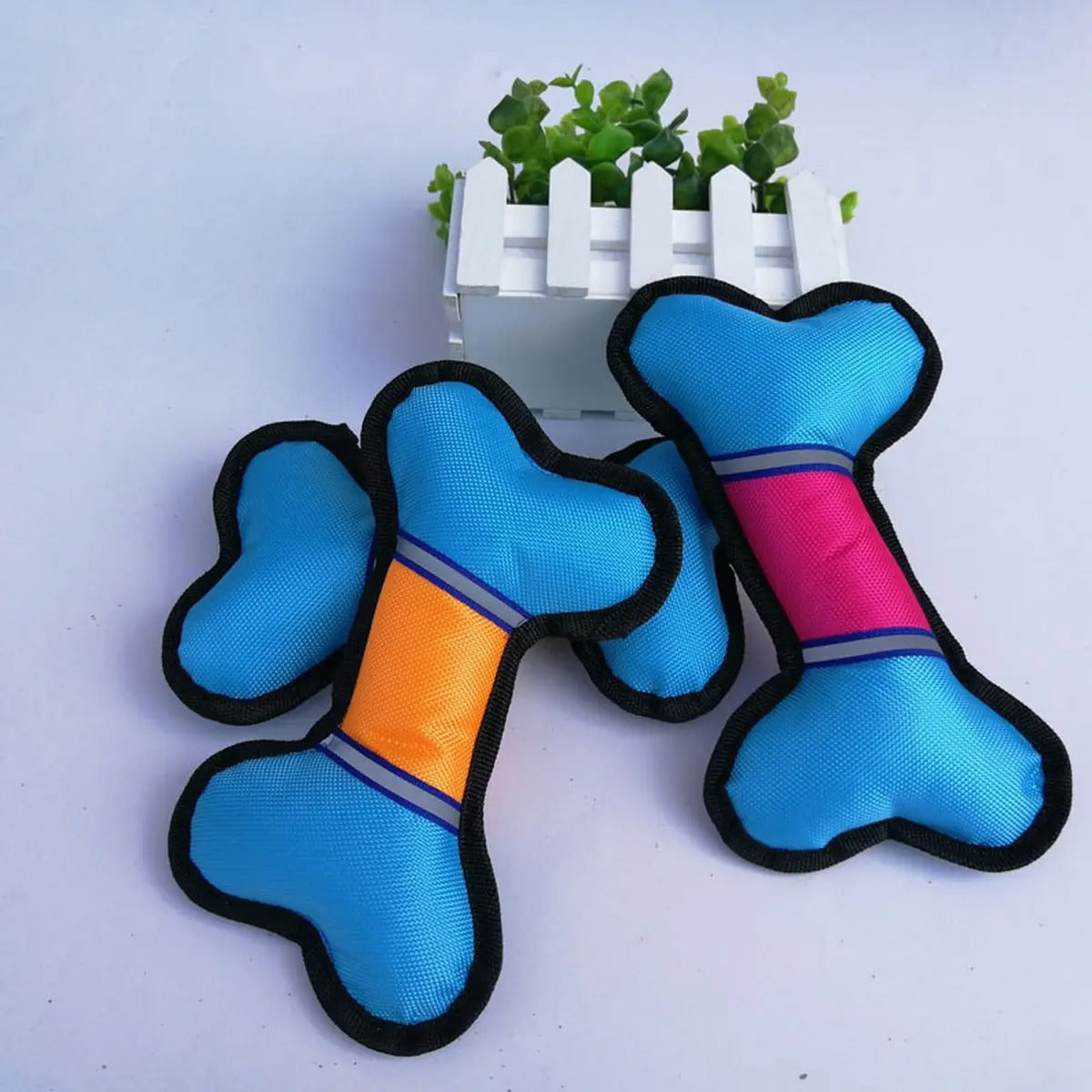 Oxford Cloth Bone Dog Toy-Reflective Strip_CWMM5505
