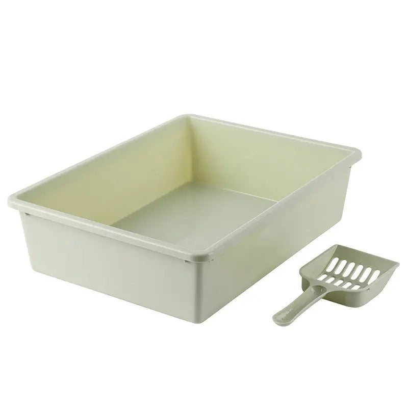 Large Semi-Closed Cat Litter Box,Deodorizer&Scoop_CWMM5245
