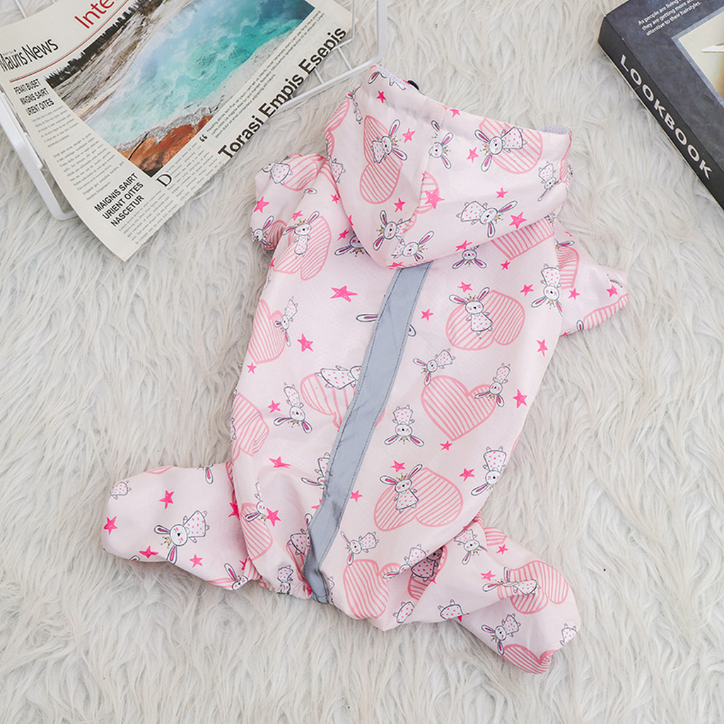 Lightweight Dog Raincoat – 4-Leg, Reflective Gear_CWMM7310