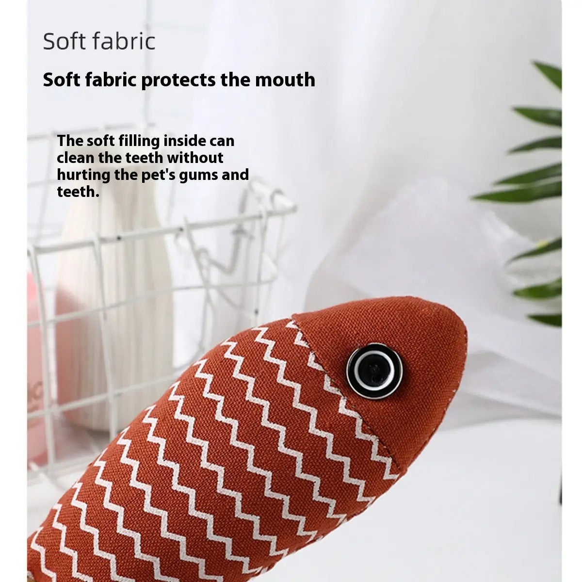 Linen Catnip Fish Toy, Kitten Toy - Safe and Durable_CWMM547