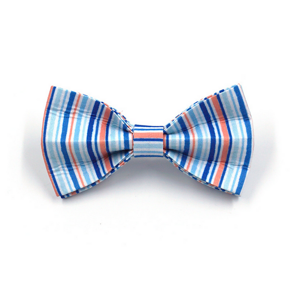 Adjustable Dog Collar Accessory – Striped Bow Tie_CWMM7103