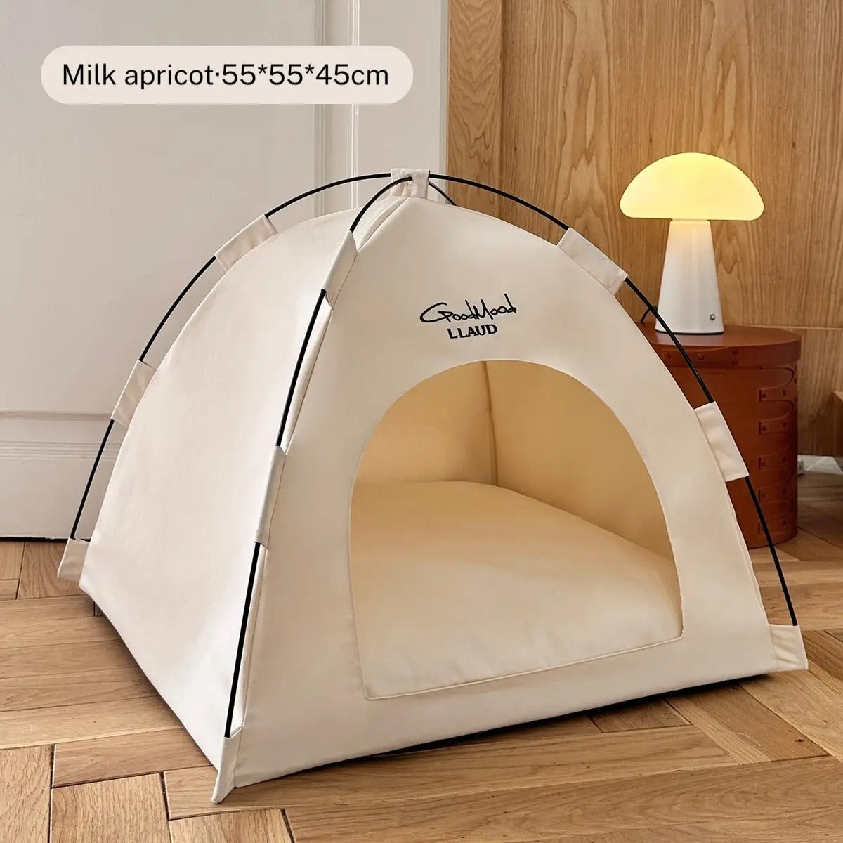 Foldable Tent Pet Bed – Semi-Enclosed & Cute_CWMM6698
