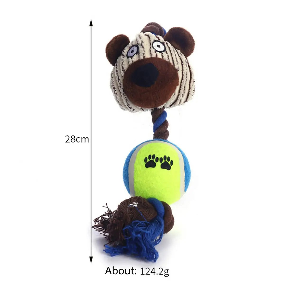 Corduroy Chew Ball, Fun Rope Toy for Dogs_CWMM5470