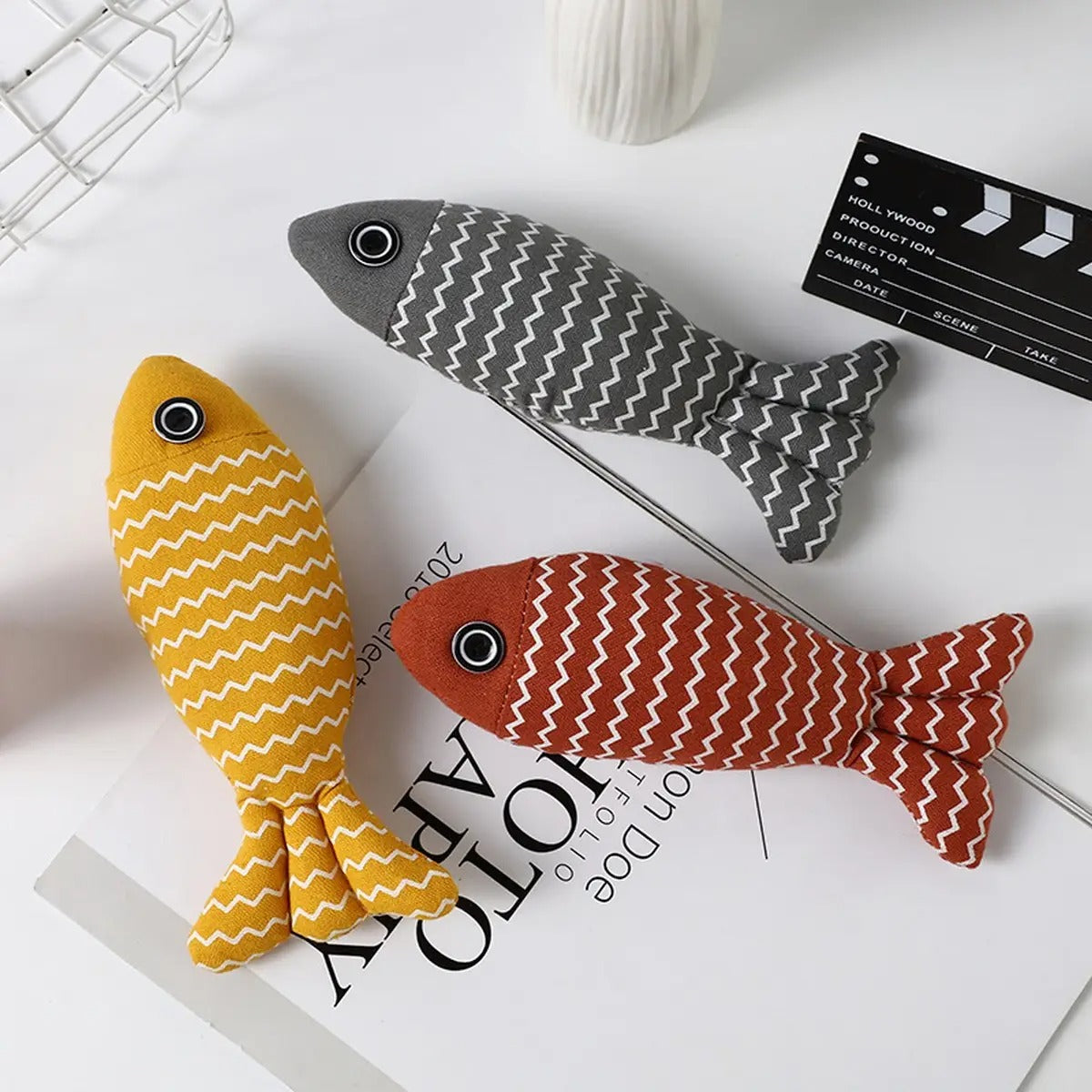 Linen Catnip Fish Toy, Kitten Toy - Safe and Durable_CWMM547